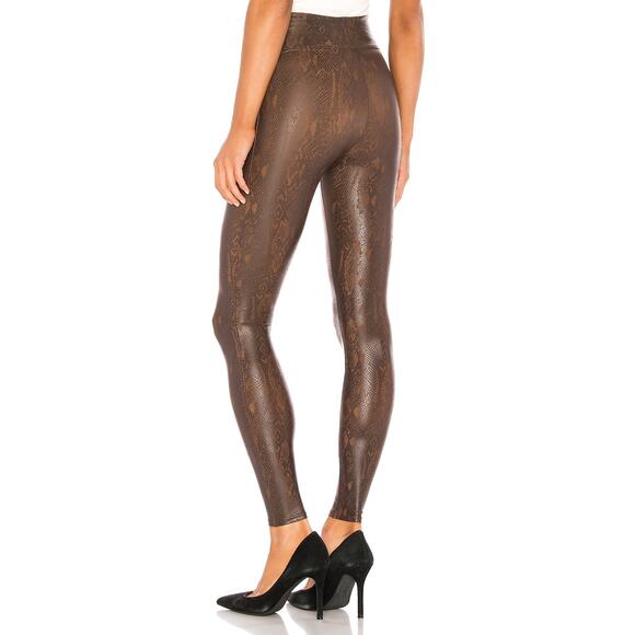 Spanx Faux Leather Snakeskin Leggings 20265R Brown Snakeskin Medium - Picture 10 of 10